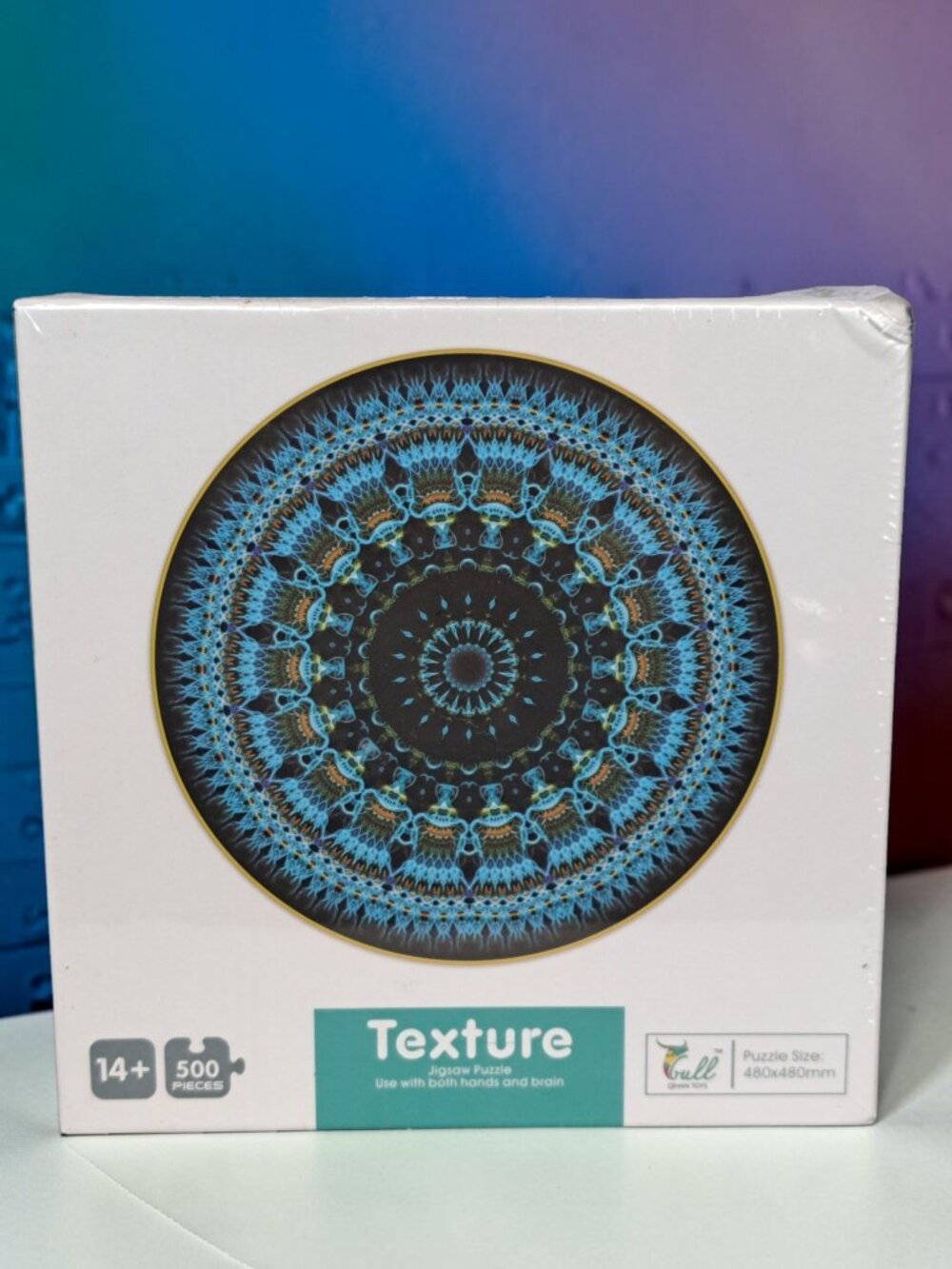 500 Pieces Texture Round Jigsaw Puzzle Gull Qihan Toys No. 9604 NIP